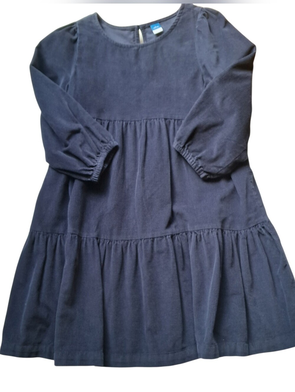 Old Navy Blue Long-Sleeve Tiered Dress Size L (10-12)